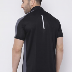 Men's Solid Active Sports Wear Polo Half Sleeve Gym T-Shirt with Button-Down Collar Quick Dry Breathable Perfect for Workout Regular Fit and Running T