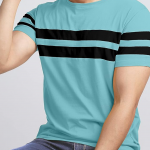 T-Shirt for Mens Double Stripes on Chest